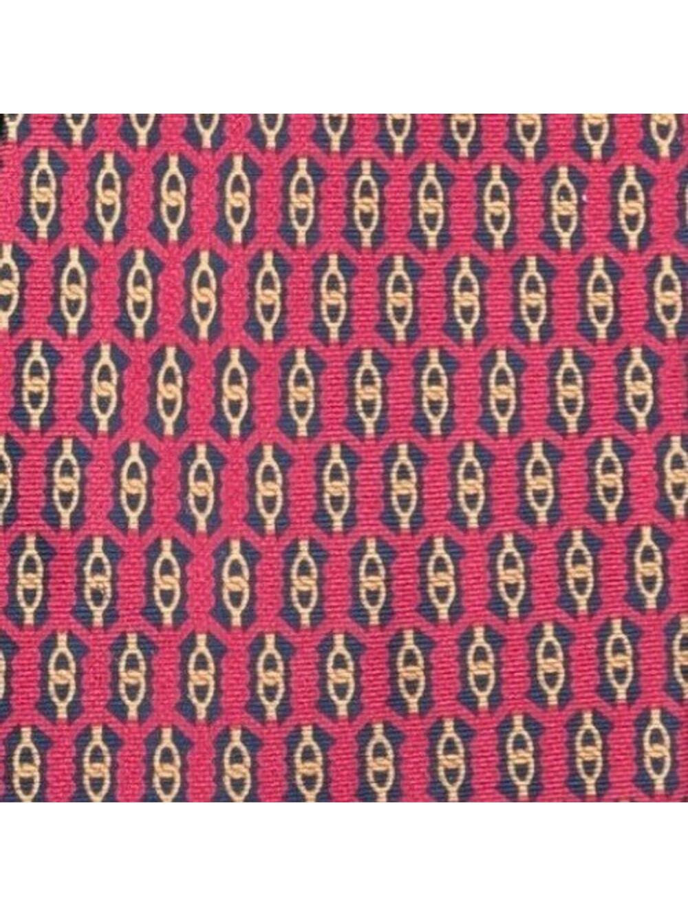Stefano Ricci for Saks Fifth Avenue Red Gold Black Geometric 100% Silk Tie